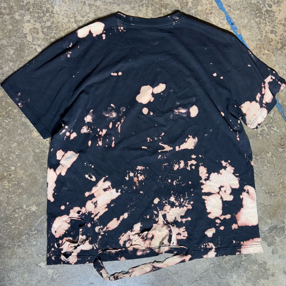 Vintage Dickies Distressed Acid-Wash 100% Cotton Black Short Sleeve Shirt - Picture 2 of 6